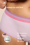 calcinha shorts absorvente - sonho