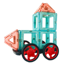 MagForma Blocos Magnéticos Vazados 20 peças com rodas