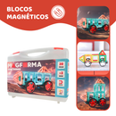 MagForma Blocos Magnéticos Vazados 20 peças com rodas