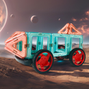 MagForma Blocos Magnéticos Vazados 20 peças com rodas